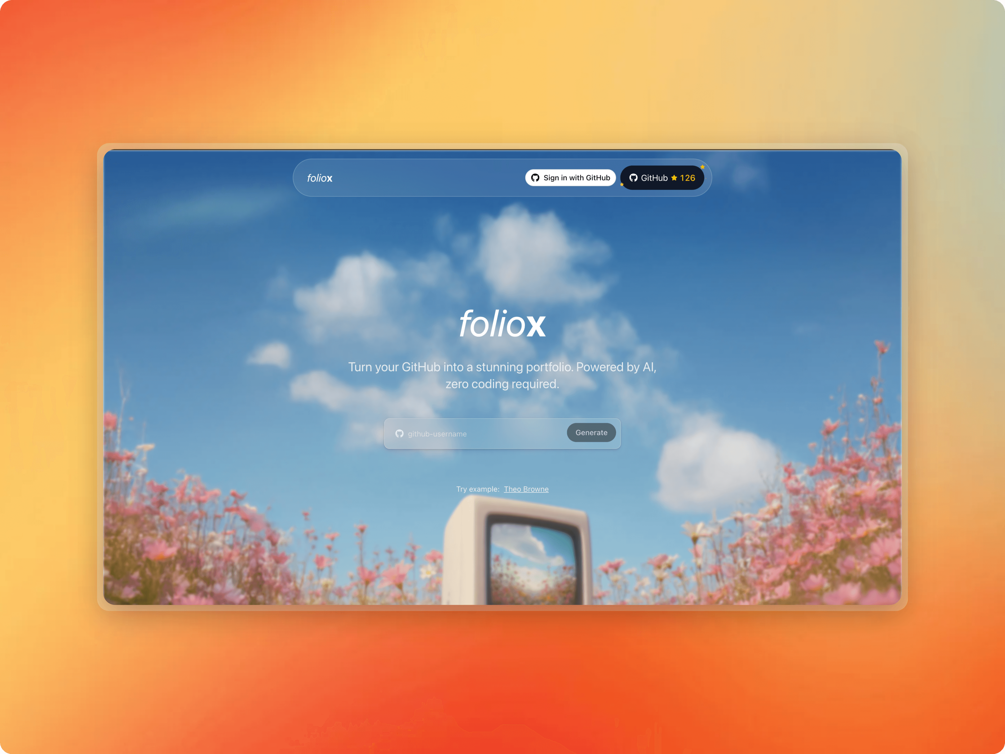 FolioX project cover